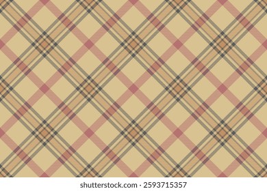 Menu fabric check seamless, tape tartan vector texture. Simplicity plaid pattern textile background in amber and grey colors palette.