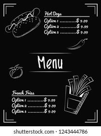 menu fast food