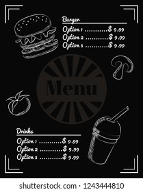 menu fast food