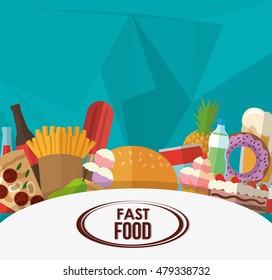 menu and fast food design