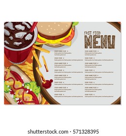 menu fast food drawing graphic  design objects template