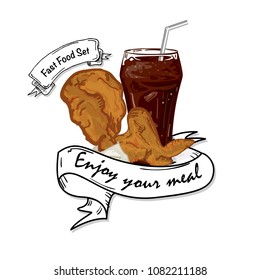 menu fastfood template design graphic set 