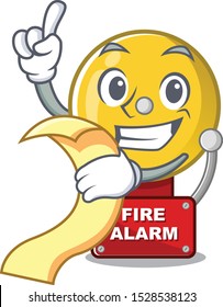 With menu fire alarm with the character shape
