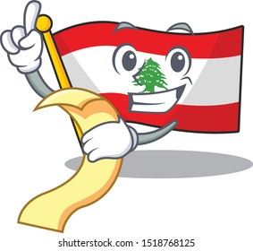 With menu flag lebanon stored in cartoon drawer