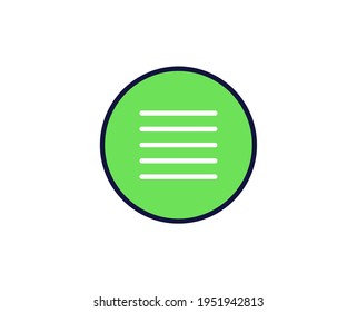 Menu flat icon. Thin line signs for design logo, visit card, etc. Single high-quality outline symbol for web design or mobile app. Siign outline pictogram.