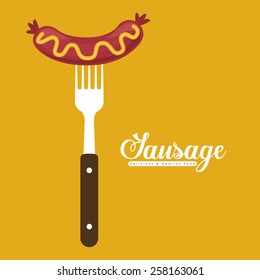 Menu and food design, vector illustration 