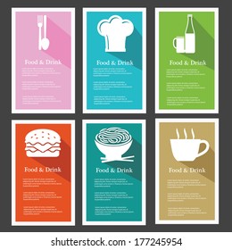 Menu Food & Drinks,Colorful,vector