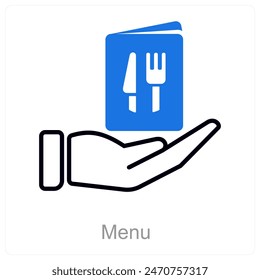 Menu and food icon concept