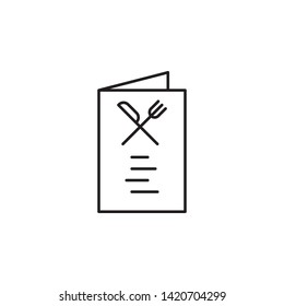 menu, food icon. Simple thin line, outline vector of Hotel Service icons for UI and UX, website or mobile application