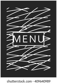 Menu food.  Monogram style
