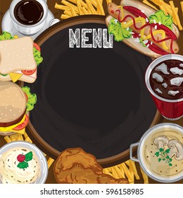 menu food restaurant drawing graphic  design illustrate objects template