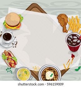 menu food restaurant drawing graphic  design illustrate objects template