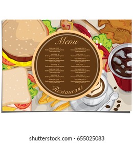menu food restaurant template design hand drawing graphic.