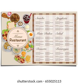 menu food restaurant template design hand drawing graphic.