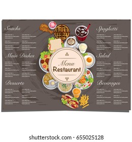 menu food restaurant template design hand drawing graphic.