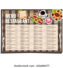 menu food restaurant template design hand drawing graphic.