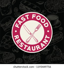 menu food vintage design