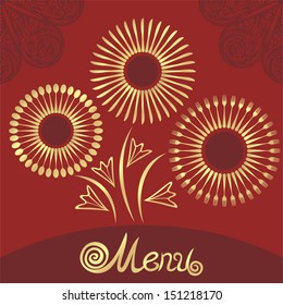 Menu forks knives spoons vector illustration