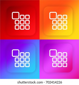Menu four color gradient app icon set