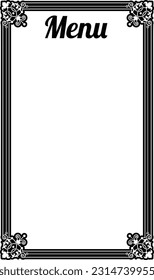 A menu frame border background design element graphic 
