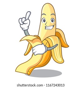 With menu fresh banana fruit mascot cartoon style
