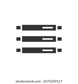 Menu glyph icon. Vector illustration