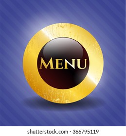 emblema o insignia de oro del menú