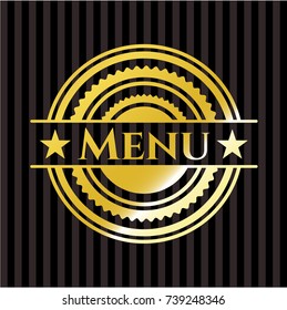 Menu gold shiny emblem