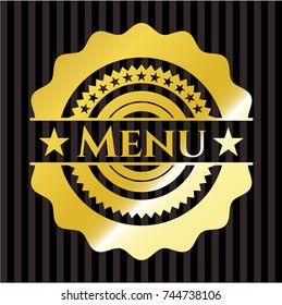 Menu gold shiny emblem