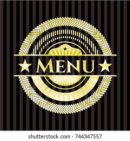 Menu golden emblem
