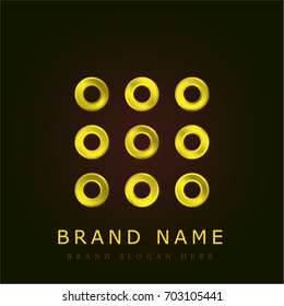 Menu golden metallic logo