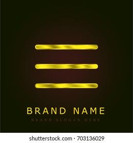 Menu golden metallic logo