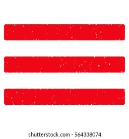 Menu grainy textured icon for overlay watermark stamps. Flat symbol with dirty texture. Dotted vector red ink rubber seal stamp with grunge design on a white background.