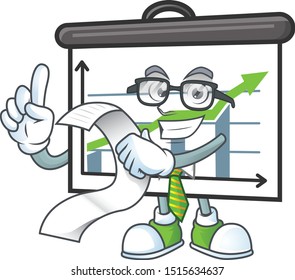 With menu up graphic board on white background