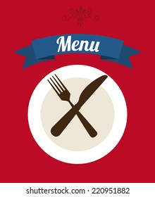 menu graphic design , vector illustration