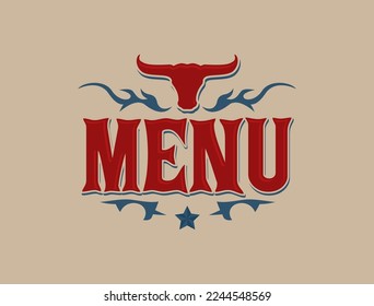 Menu Grill elements design BBQ badge