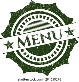 Menu grunge seal