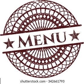 Menu grunge stamp