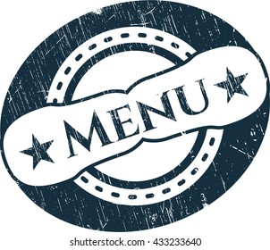 Menu grunge stamp