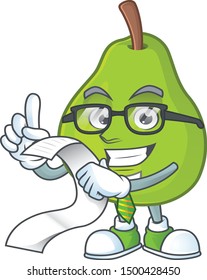 With menu guava fruit ripe mascot cartoon style.