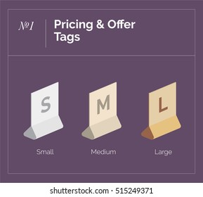 Menu holders for commercial offers tables. Tariff options and price lists.