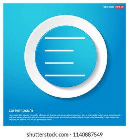menu icon Abstract Blue Web Sticker Button - Free vector icon