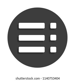 menu icon in Badge style with shadow 
