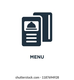 Menu icon. Black filled vector illustration. Menu symbol on white background. Can be used in web and mobile.