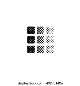 menu icon - black vector icon;  halftone illustration
