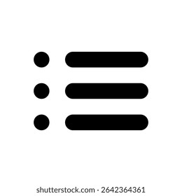 Ícone Menu. Ilustração de vetor preto.