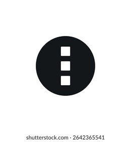 Menu icon. Black vector illustration.