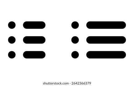 Icône menu. Illustration vectorielle noire.