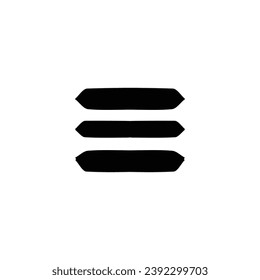Menu icon. Menu button. Simple style company poster background symbol. Menu brand logo design element. Menu t-shirt printing. Vector for sticker.