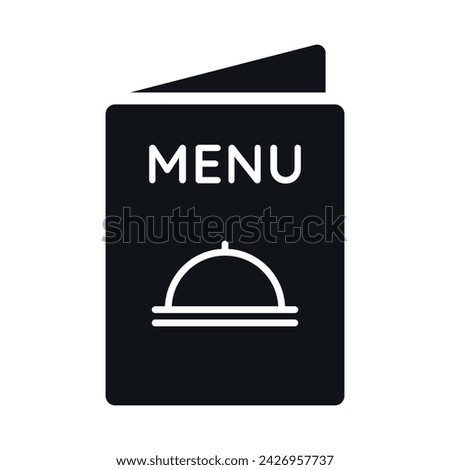 Menu icon, cafe or bar symbol. Dining room pictogram.